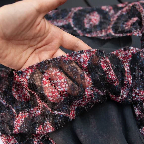 ISABEL MARANT Dress Women 38/6 Talia Twist Front Silk Draped Half Button Up Back - Picture 10 of 13